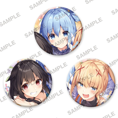 『この素晴らしい世界に祝福を!』みんな集合!缶バッジ3個セット